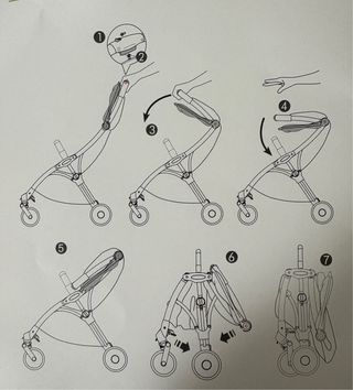 Carro bebé SHOM MAGICAL FLASH en color negro.