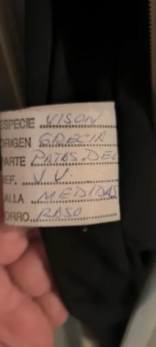 Abrigo de piel negro