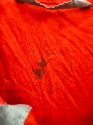 Giacca con cappuccio grigia e arancione