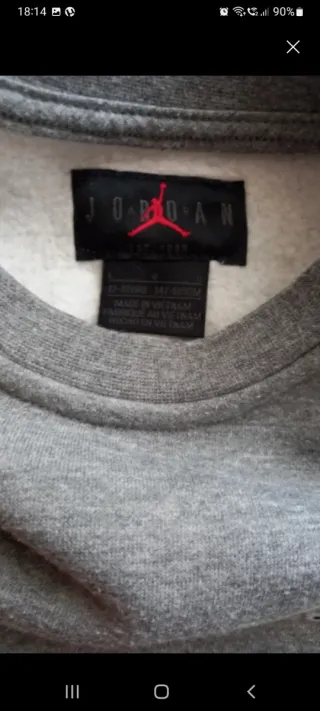 Sudadera Jordan Gris Niño 12 años