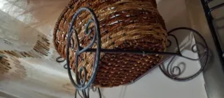 Porta piante in ferro battuto stile bicicletta