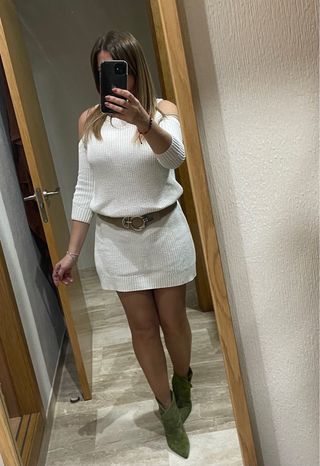 Botines Zara Serraje Verde Talla 36