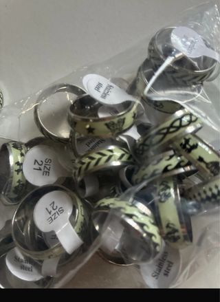 Lote 50 Anillos Acero Inoxidable Varias Tallas Nue