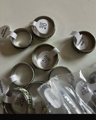 Lote 50 Anillos Acero Inoxidable Varias Tallas Nue