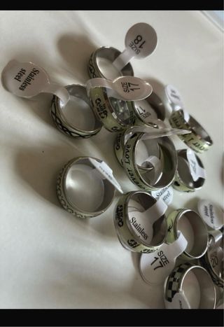 Lote 50 Anillos Acero Inoxidable Varias Tallas Nue