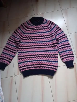 Jersey mujer estampado rosa y azul