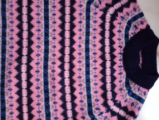 Jersey mujer estampado rosa y azul