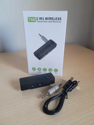 Transmisor/Receptor Bluetooth T66 2 en 1