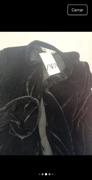 Chaqueta terciopelo Zara negra