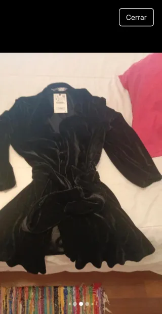 Chaqueta terciopelo Zara negra