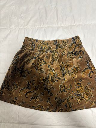 Falda de terciopelo estampada talla M