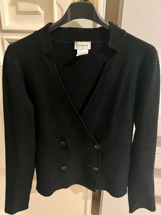 Cardigan SUSSY MIX doppio petto nero