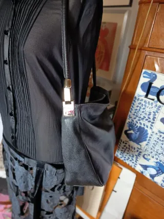 Bolso Lurueña Negro Piel