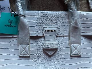 BOLSO MUJER BLANCO PIEL POMIKAKI