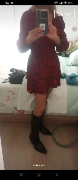 Vestido corto Zara volante