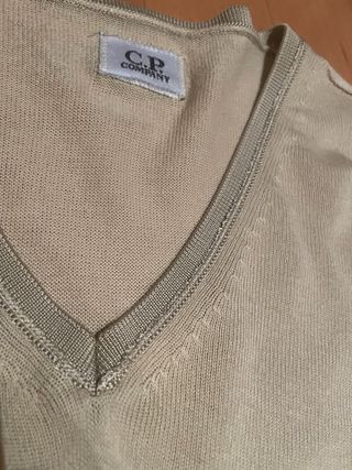 Maglione C.P. Company Lana e Seta Beige da uomo