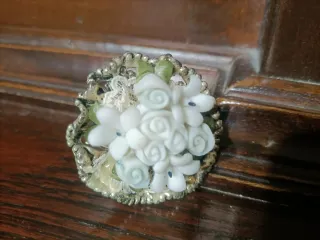 Mazzettino fiori decorativo tipo Capodimonte