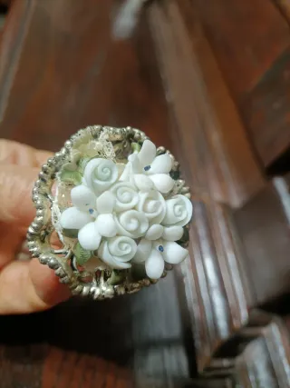 Mazzettino fiori decorativo tipo Capodimonte