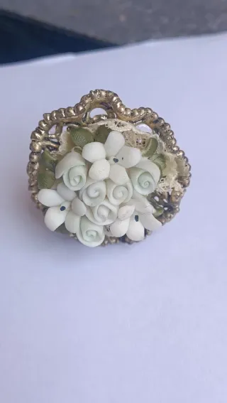 Mazzettino fiori decorativo tipo Capodimonte