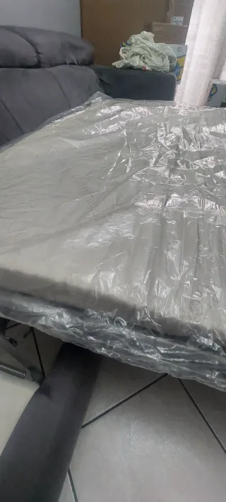 Divano letto Poltrone Sofà grigio tessuto