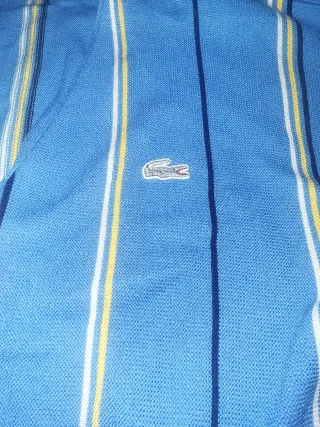 Suéter Lacoste Vintage Rayas Azules