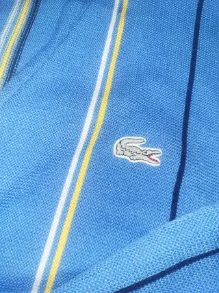 Suéter Lacoste Vintage Rayas Azules