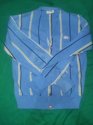 Suéter Lacoste Vintage Rayas Azules