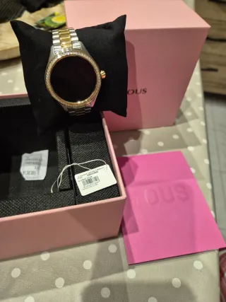 Reloj Tous bicolor con pedrería