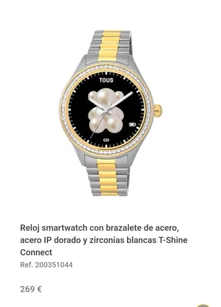 Reloj Tous bicolor con pedrería