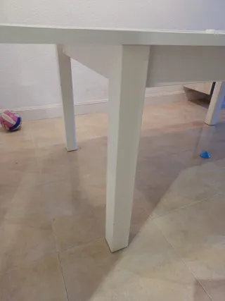 Mesa comedor extensible madera y cristal