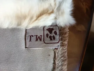 Chal estampado beige y marrón