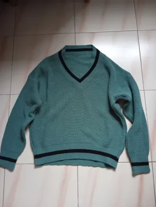 Jersey verde azulado mujer