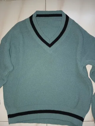 Jersey verde azulado mujer