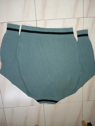 Jersey verde azulado mujer