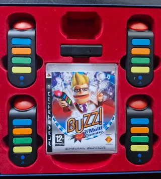 Juego Buzz! PS3 + Mandos Inalambricos