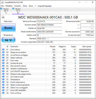 Hard Disk 500GB Western Digital Testati