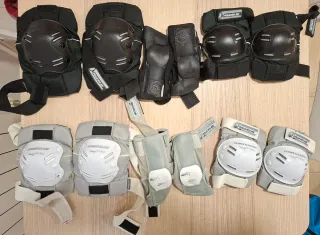 Lote 2 conjuntos protecciones patines adulto