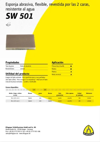 ✅ KLINGSPOR Lija - Esponja abrasiva ❗100 Unidades❗