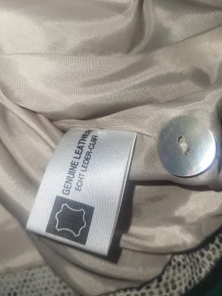 Saco de cuero genuino estampado