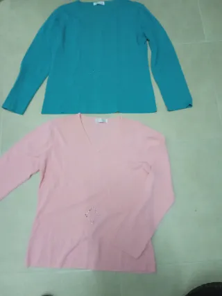 Lote 2 jerseys mujer talla 44 manga larga