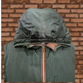 Piumino uomo verde con cappuccio