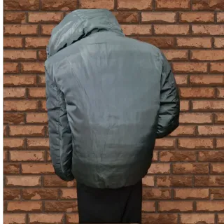 Piumino uomo verde con cappuccio