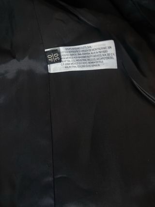 Abrigo Massimo Dutti negro y plateado
