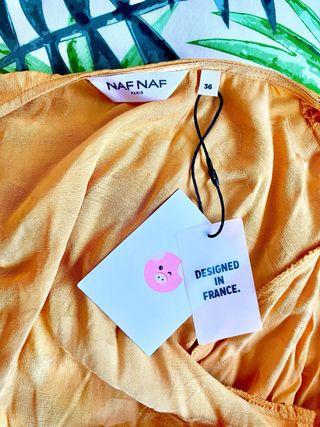 LIQUIDACIÓN: Blusa amarilla cruzada manga larga