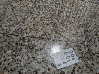 Jaula para mascotas blanca 24 paneles