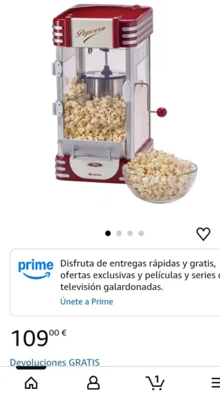 Máquina de Palomitas Estilo Retro