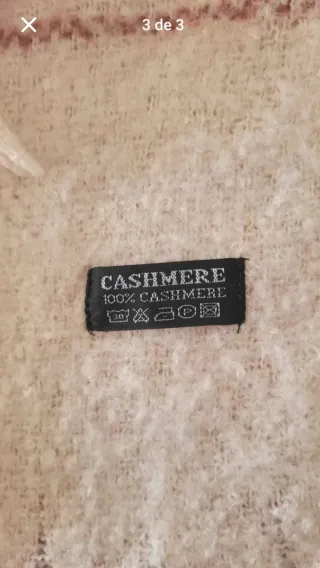 Bufanda grande beige y rosa