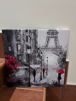 Cuadro Lienzo París Vintage 40x40