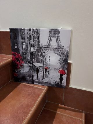 Cuadro Lienzo París Vintage 40x40