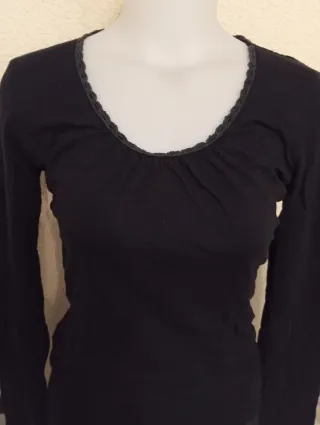 Camiseta Roxy Manga Larga Mujer Negra